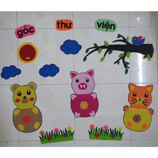 Góc nỉ mầm non - Góc thư viện