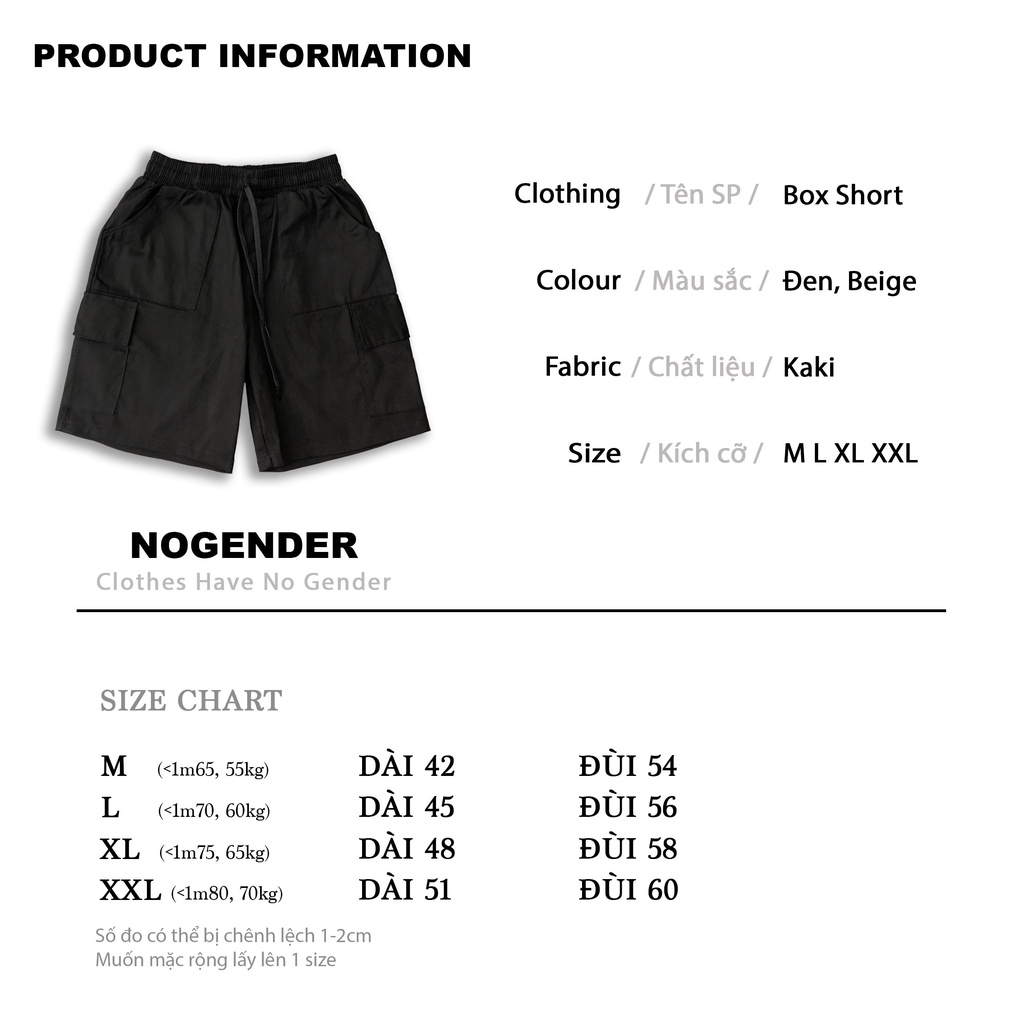 QUẦN SHORT KAKI TÚI HỘP UNISEX