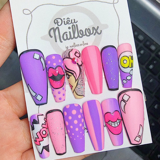 Móng úp dán thiết kế {AMERICAN STYLE}