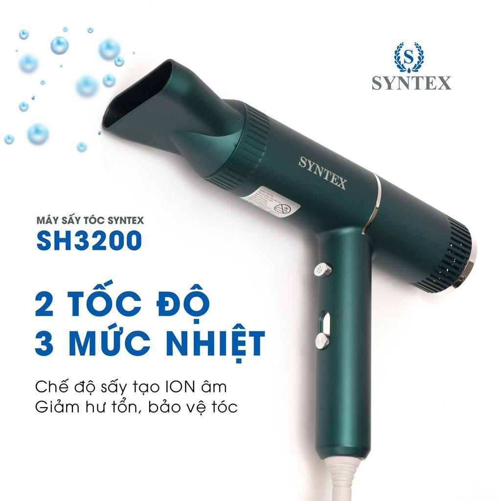 Máy sấy tóc cao cấp Syntex, Sấy tạo ion âm, Công suất lớn, Bảo hành 12 tháng