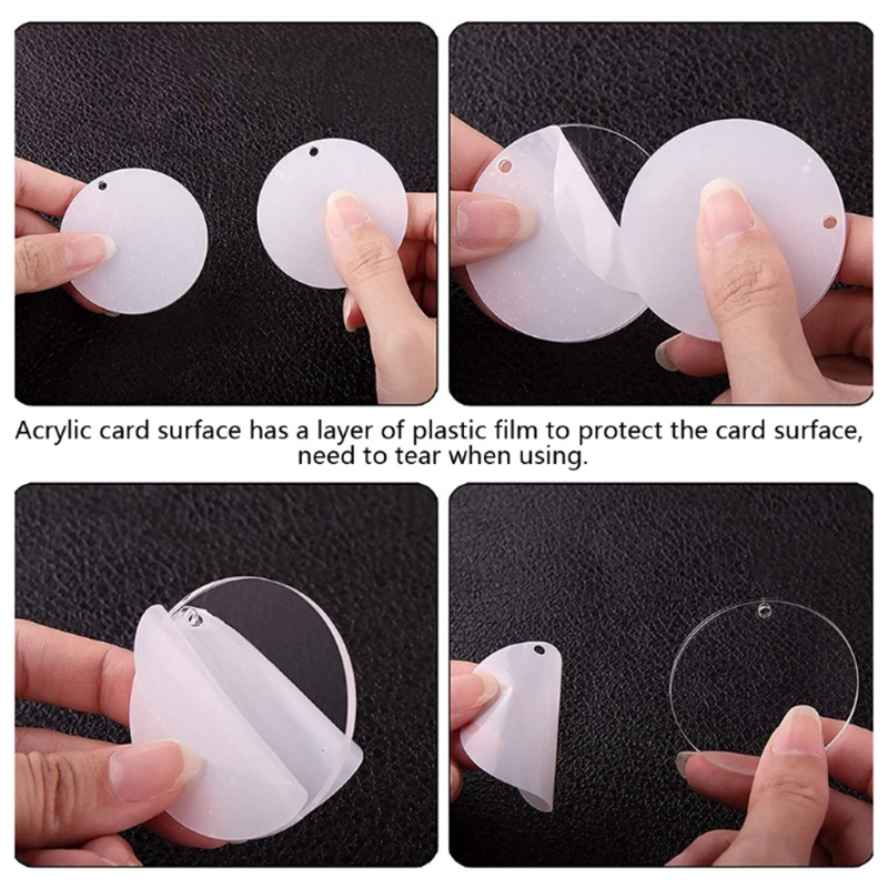 Móc Chìa Khóa Bằng Acrylic Trơn Dùng Làm Trang Sức