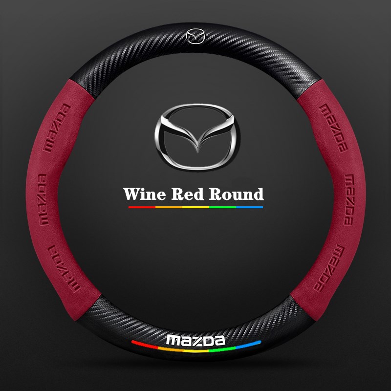 Vỏ Bọc Vô Lăng Xe Hơi Mazda 3 6 CX-5 CX-4 CX-3 CX-7 CX-9 Axela Atenza Demio GH GJ MX5 MP RX8 Bằng Da Lộn Chống Trượt