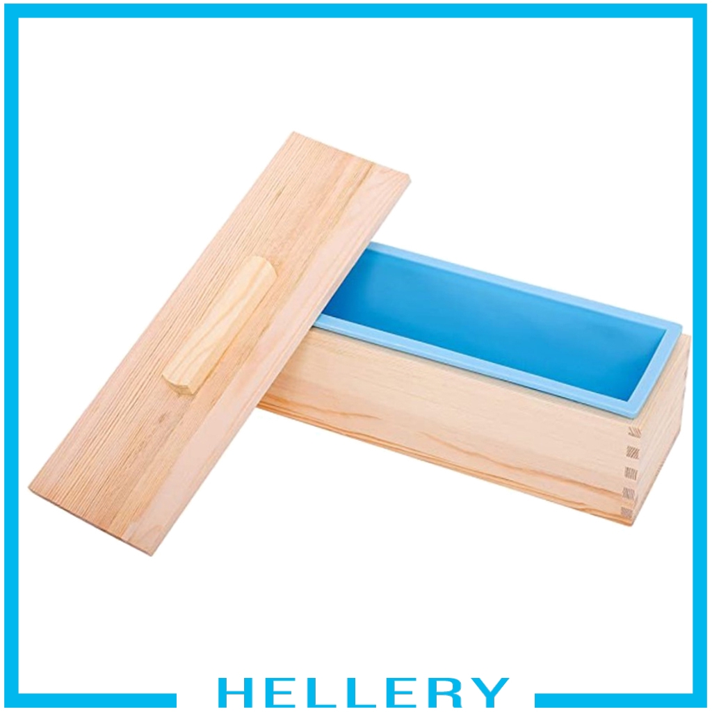 Khuôn Silicone Linh Hoạt Làm Xà Phòng Có Nắp Gỗ DIY