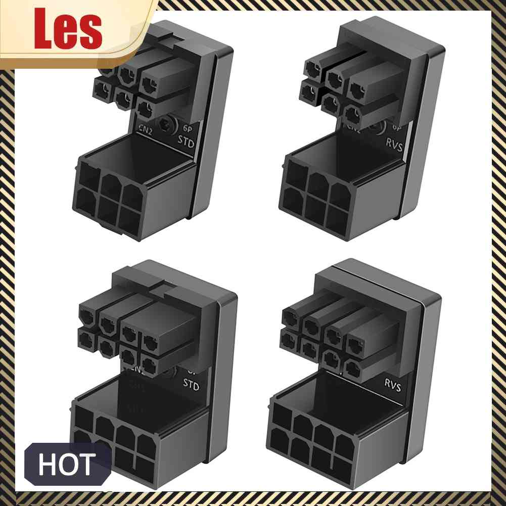 Đầu Nối ATX 8Pin 6Pin Female Sang 8Pin 6Pin Male 180 Độ Cho Máy Tính Bàn GPU
