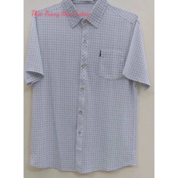 Áo sơ mi nam ngắn tay trung niên vải lanh cực mát Màu Sáng không nhăn xù
