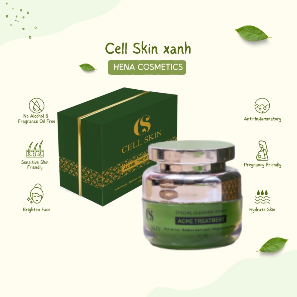 Cell skin HENA COSMETICS kem giúp làm mờ vết thâm mụn tàn nhang đồi môi, cải thiện làn da căng bóng