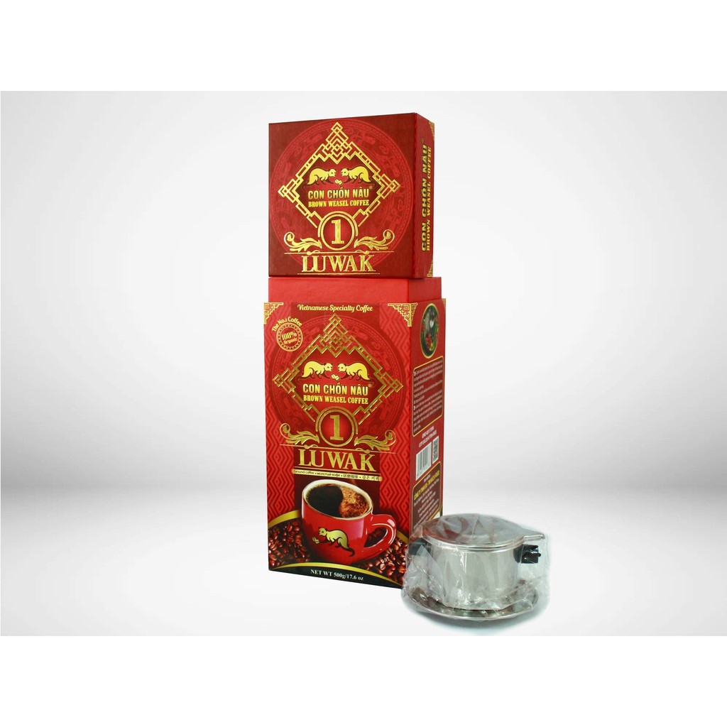 Cà phê Con Chồn Nâu hộp Luwak - 500g