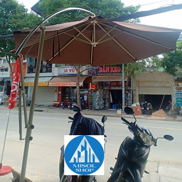 Dù Cafe Lệch Tâm Đường Kính 3 mét mới 90%
