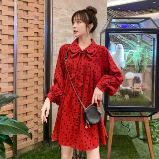 Đầm Voan Dài Tay In Họa Tiết Xinh Xắn Dành Cho Mẹ Bầu