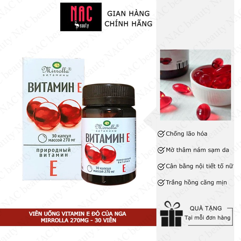 Vitamin E đỏ Nga 270mg 30 viên