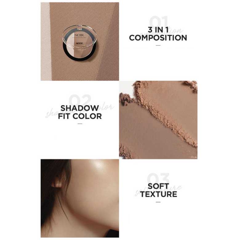 Hộp phấn tạo khối MERZY Noir đa năng 9.5g