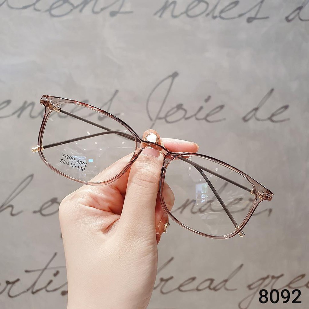 Gọng kính cận kim loại nam nữ, kiểu dáng mắt vuông, đa dạng màu sắc - 8092