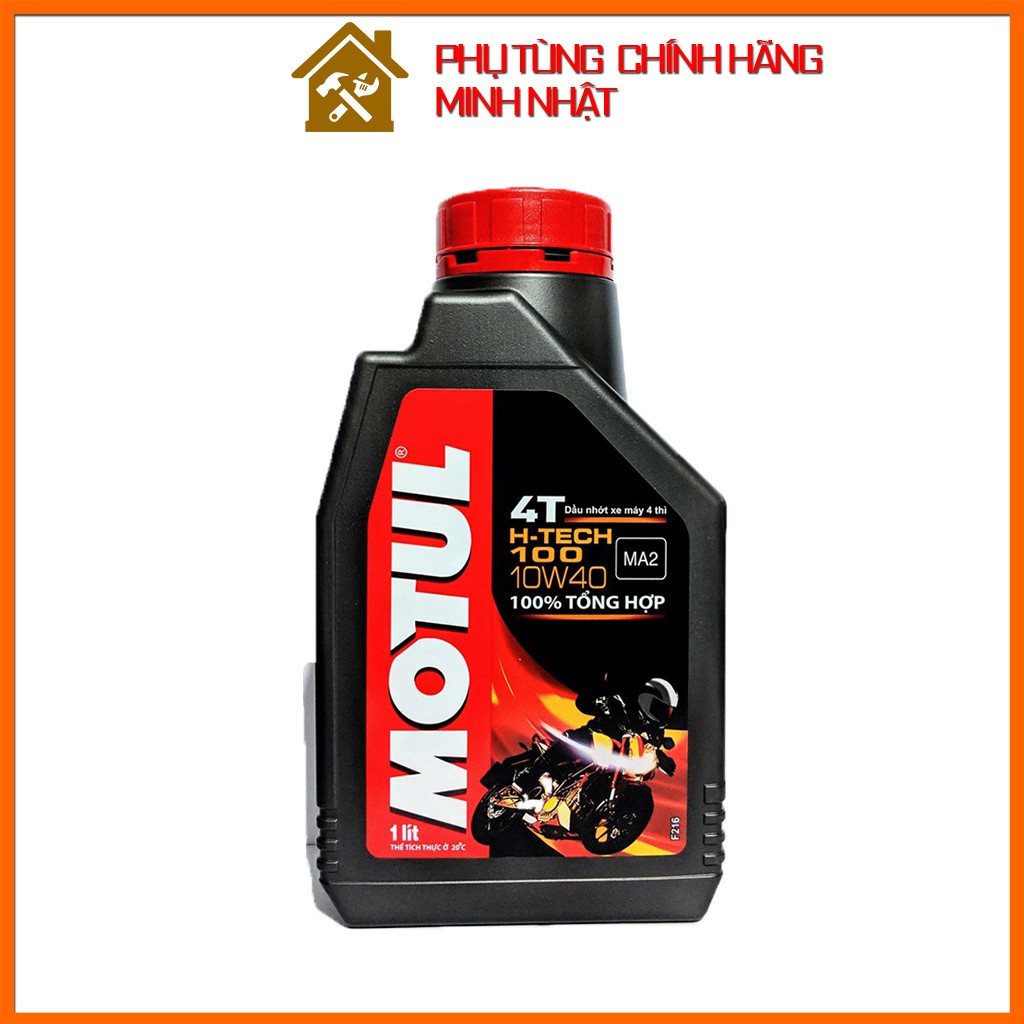 Dầu nhớt Motul Htech 100 |  Dầu nhớt xe máy 4 thì cao cấp 10W40 | Dầu nhớt 100% tổng hợp