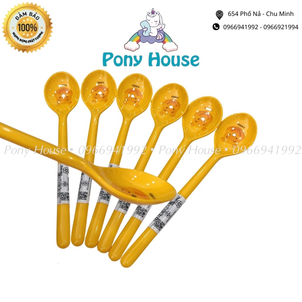 Thìa ăn dặm Thái Lan hình gấu Pooh Cán dài 18cm Hàng Có Tem Cho Bé Ăn Dặm, Cháo, Cơm