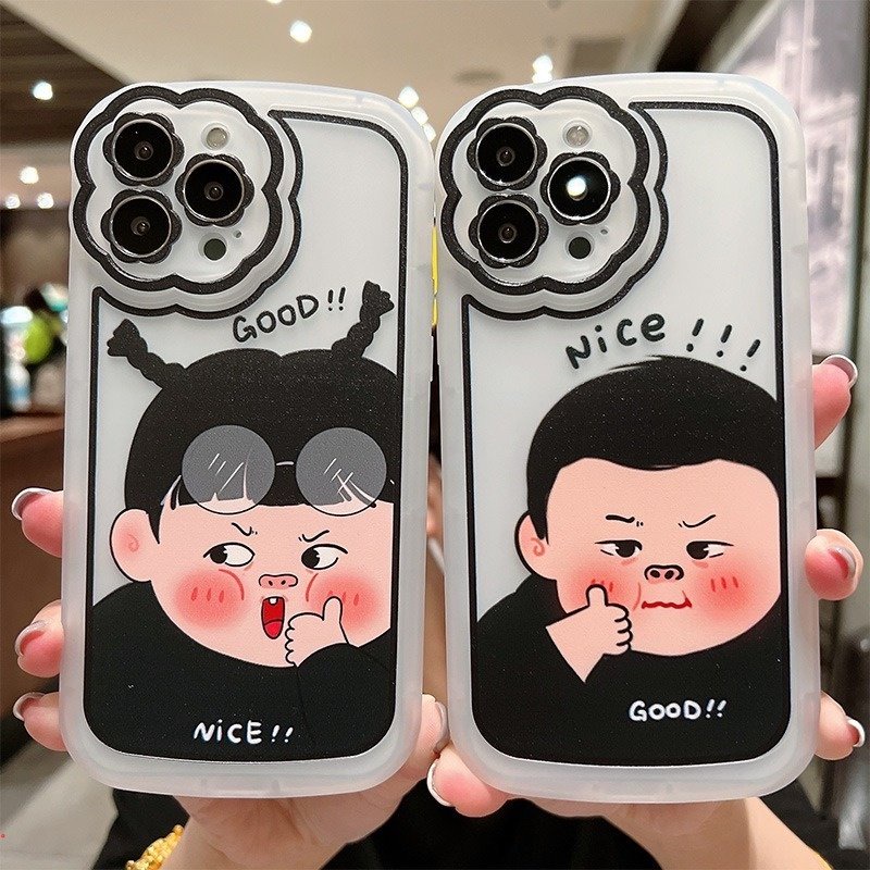 Ốp Điện Thoại Silicon Mềm Trong Suốt In Hình Cặp Đôi Dễ Thương Cho IPhone 11 12 13 Pro Max 7 8 Plus X XS Max XR