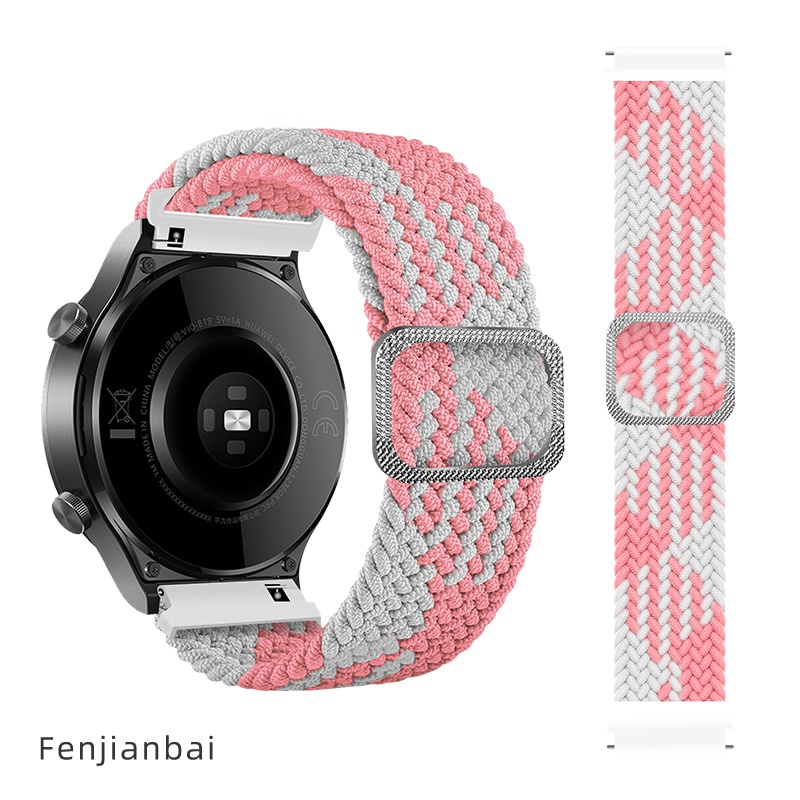Dây đeo đồng hồ bằng Nylon đàn hồi 20mm 22mm cho Garmin Vivomove 3 Luxe HR Fenix Chronos Vivoactive 4 3