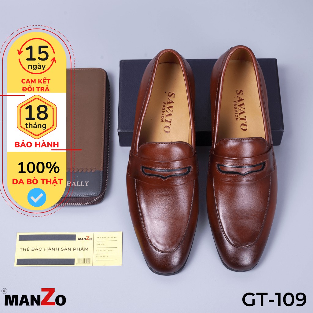 [DA BÒ THẬT] Giày tây công sở sang trọng - Bảo hành 12 tháng - GT 109 Manzo store