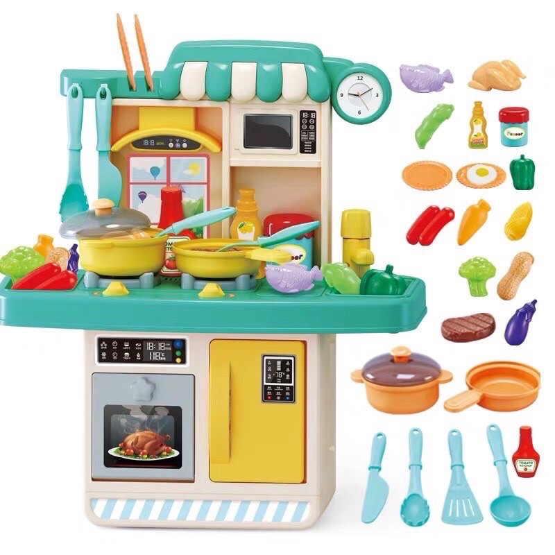 Bộ đồ chơi nhà bếp, đồ chơi nấu ăn cho bé, có phát nhạc!