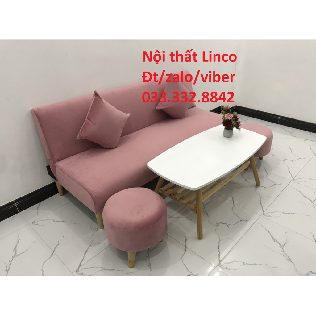 Bộ bàn ghế sofa bed, sofa giường nằm mini nhỏ 1m7 salon giá rẻ phòng khách Nội thất Linco HCM