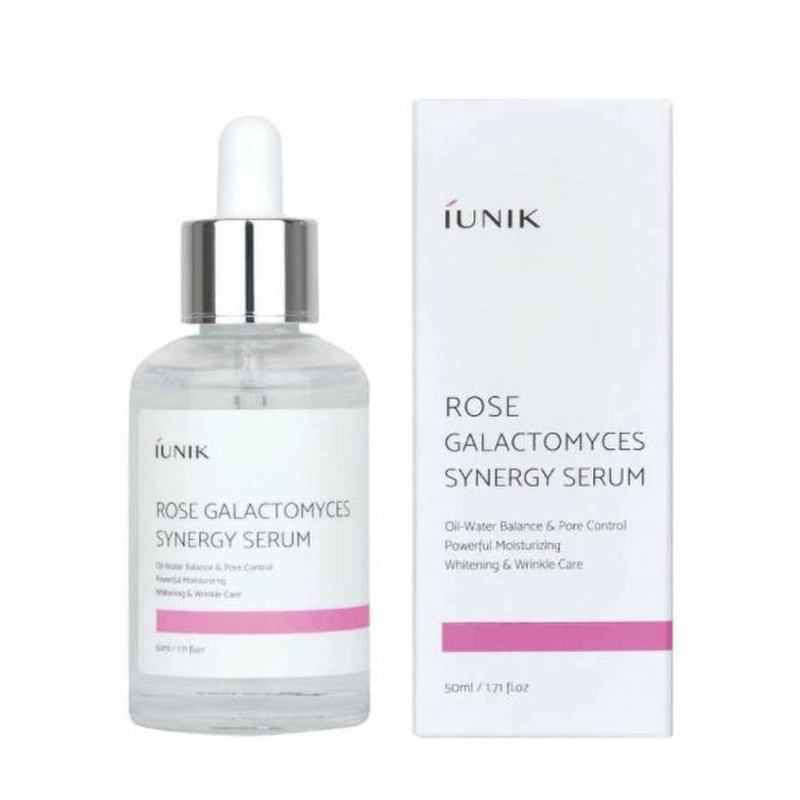 Tinh chất dưỡng sáng da và se khít lỗ chân lông IUNIK Rose Galactomyces Synergy Serum 50ml