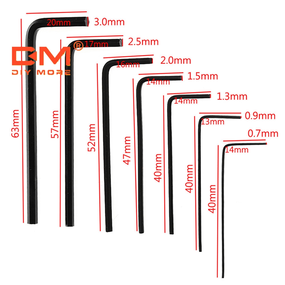 Tự Làm | Set 7 Chìa Vặn Đai Ốc Lục Giác 0.7mm-3mm