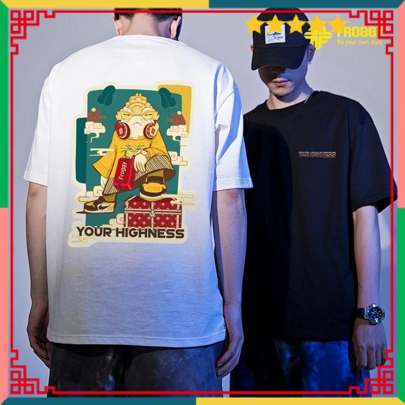 Áo thun tay lỡ nam nữ FROGGY phông unisex cotton cao cấp oversize form rộng hoạ tiết in hình thiết kế thời trang dạo phố