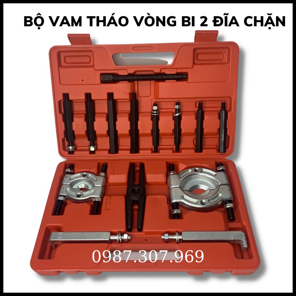 Bộ vam đĩa chặn, tháo vòng bi, bạc đạn mặt trăng 14 chi tiết