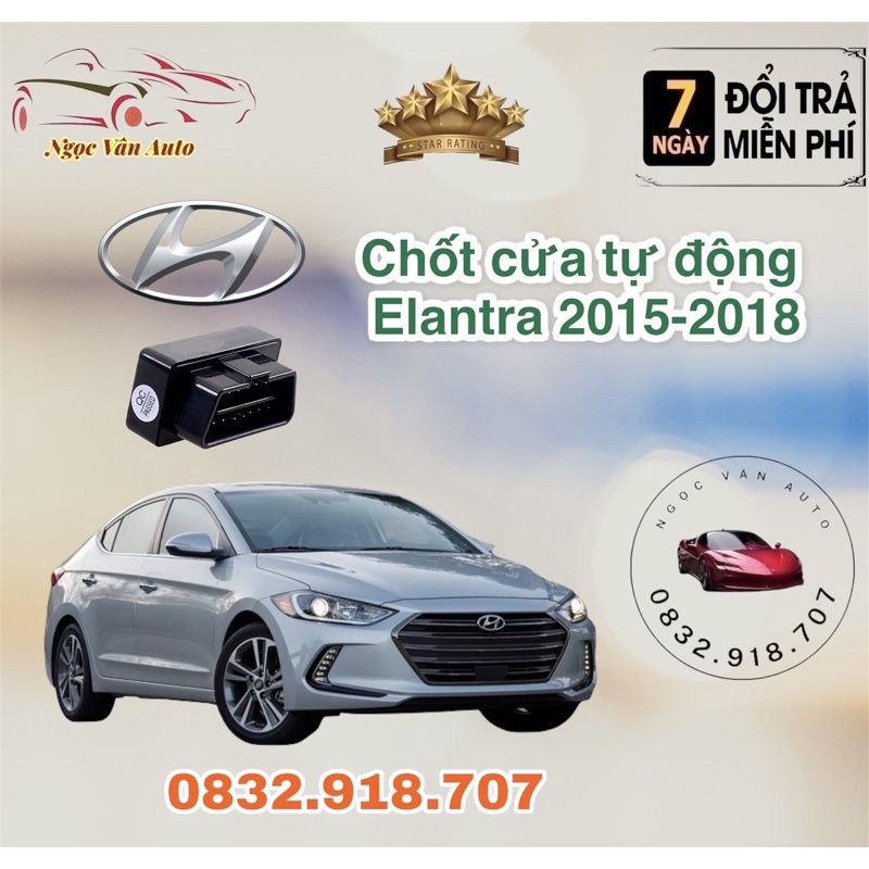 Chốt cửa tự động Elantra 2015 - 2018, IX35, IX45 Cắm cổng OBD