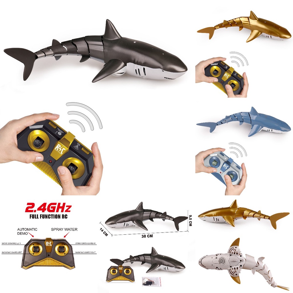 Đồ Chơi Thuyền Cá Mập Điện Tử Điều Khiển Từ Xa Độc Đáo Cho Bé
