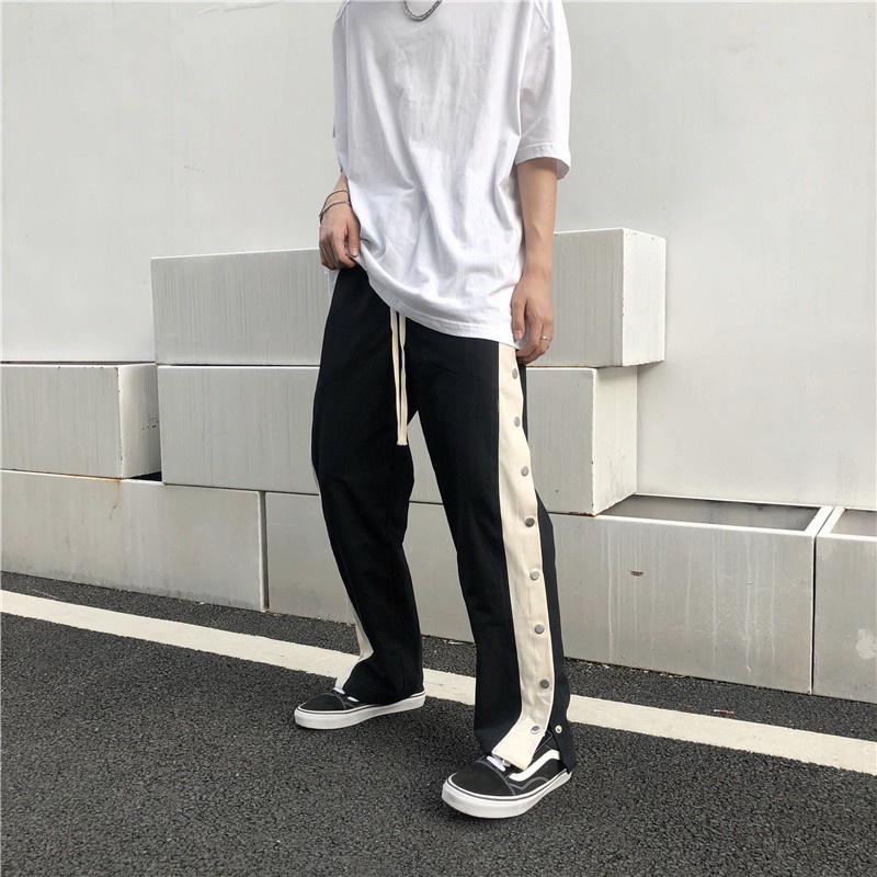 Quần Dài Nam Ống Rộng Thời Trang Âu Mỹ Cá Tính