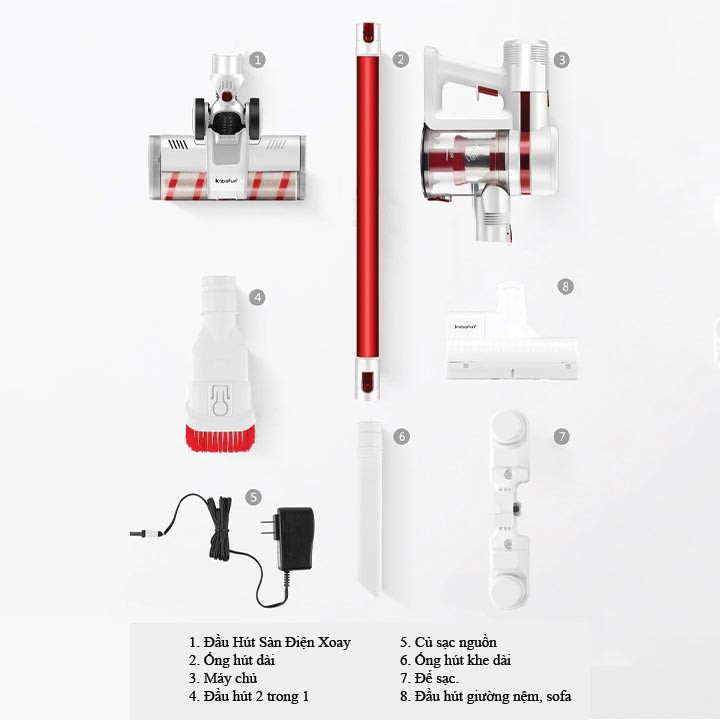 Máy Hút Bụi Không Dây Cầm Tay K20 MAX Lực Hút Siêu Mạnh 23000PA