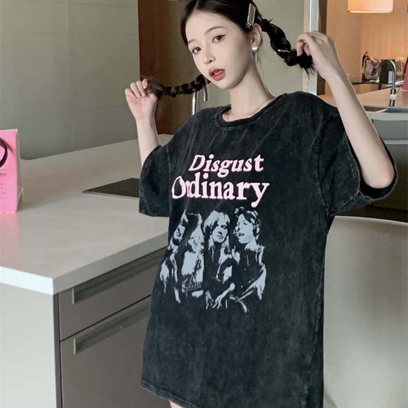 Áo Thun Nữ Tay Ngắn Dáng Rộng Phong Cách Hàn Quốc Thời Trang Mùa Hè