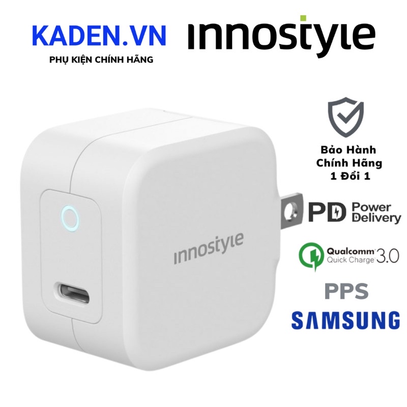 Sạc nhanh iphone 13 i 12 20w innostyle usb-c pd minigo iii ic20pdwhi