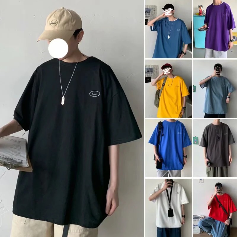 Short sleeve T-shirt  Summer new men's short-sleeved t-shirt Hong Kong style trend loose large size t-shirt ins tide brand casual wild half-sleeved  size M-5XL