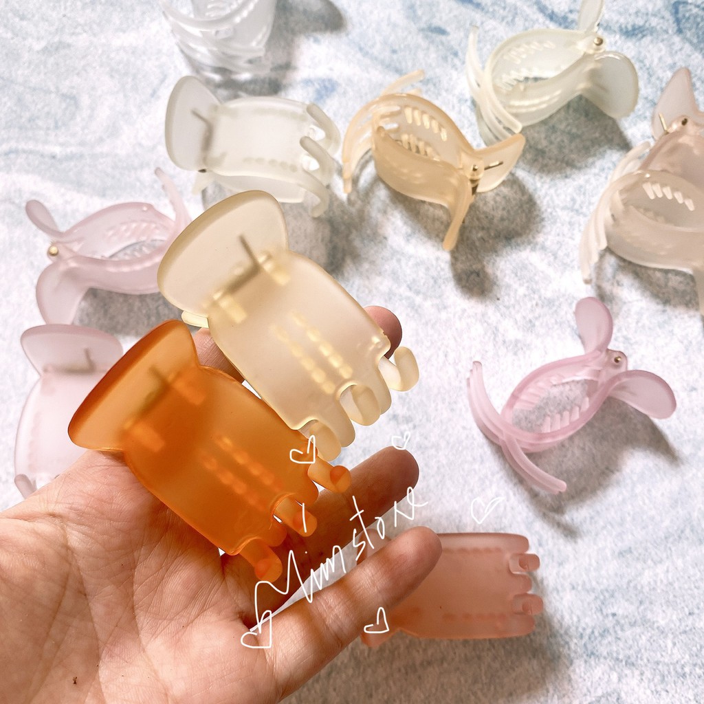 Kẹp bấu tóc nữ dễ thương nhựa bóng đẹp TÍM STORE phụ kiện búi tóc thời trang hàn quốc