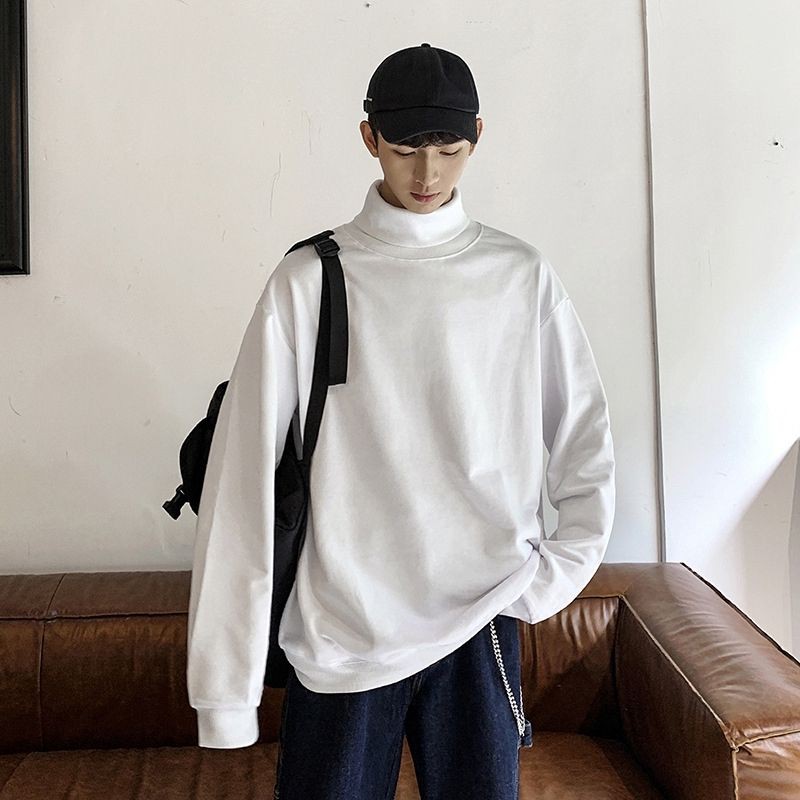 Áo Nỉ SWEATER Cổ Cao Trắng chơn | BigBuy360 - bigbuy360.vn