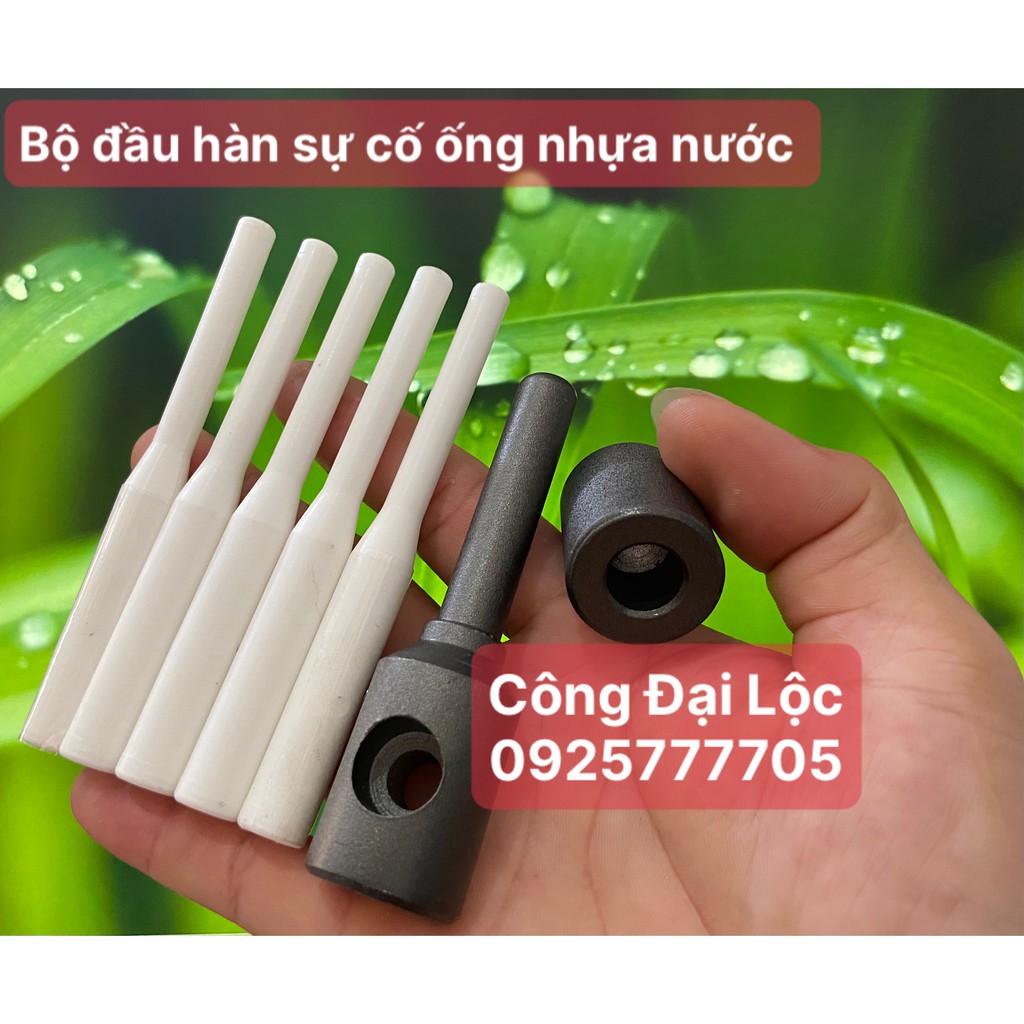 Đầu hàn sự cố thủng ống nhựa nước PPR 7mm và 11mm tặng kèm 5 que nhựa hàn