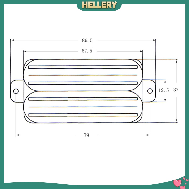 Pickup Lovoski 2 Dual Chuyên Dụng Cho Đàn Guitar Điện Đen