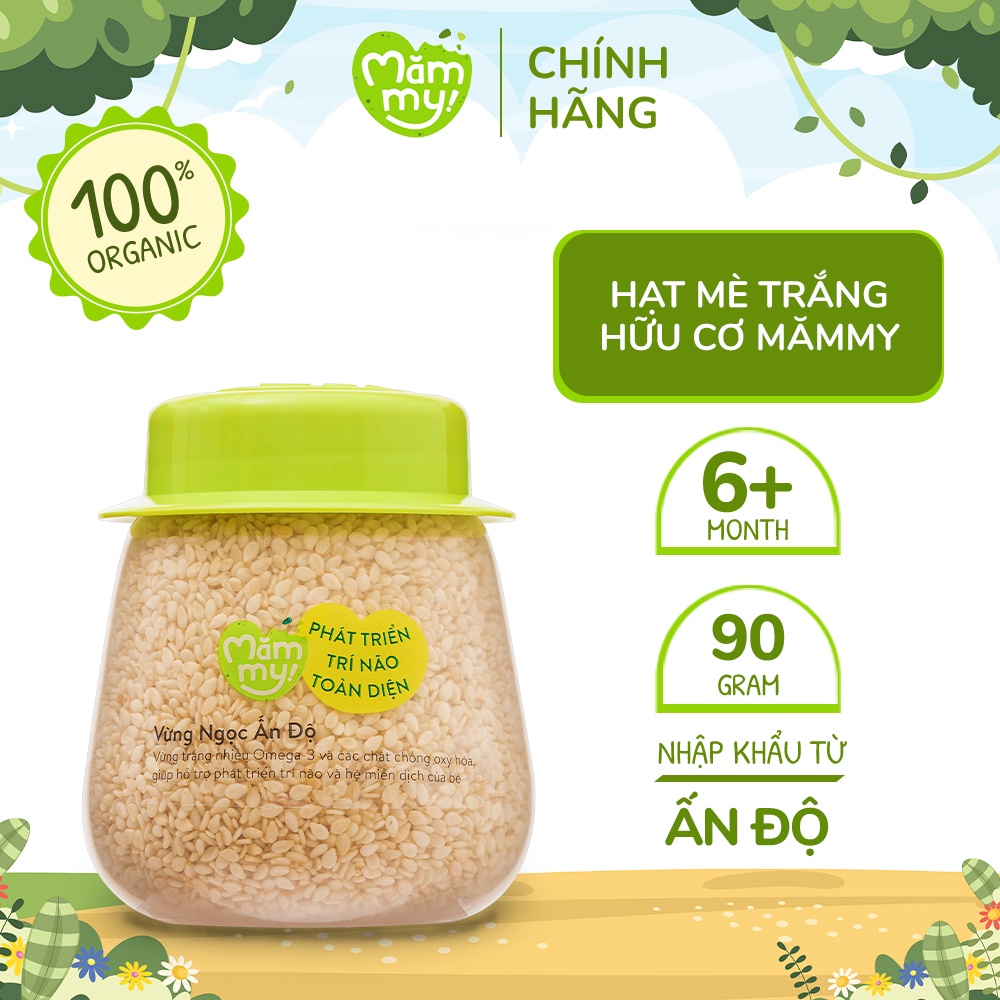 Vừng Ngọc Hữu Cơ Loại 1 - Dẻo Mịn Sánh Cho Bé Ăn Dặm -  Mămmy 90g