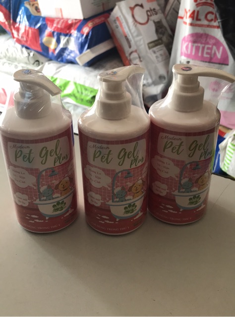 Dầu tắm trị ve, rận, bọ chét Chó mèo Pet Gel Plus chai 500ml