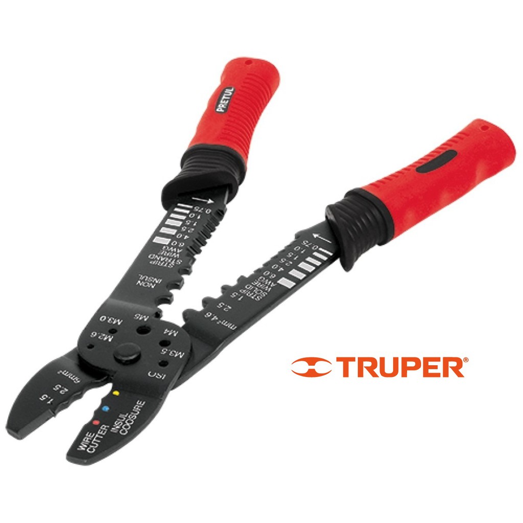 Kìm bấm cốt tuốt dây điện 9inch 228mm Truper Pretul PE-CA-9P 22710