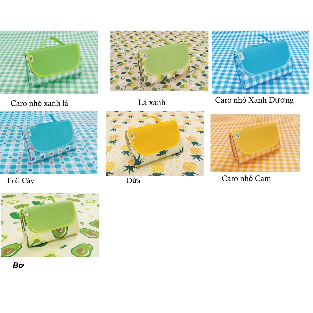 [Size 145x180cm] Bạt trải cắm trại xếp gọn, thảm trải đi phượt, picnic vải Oxford chống thấm có quai xách cao cấp #C581