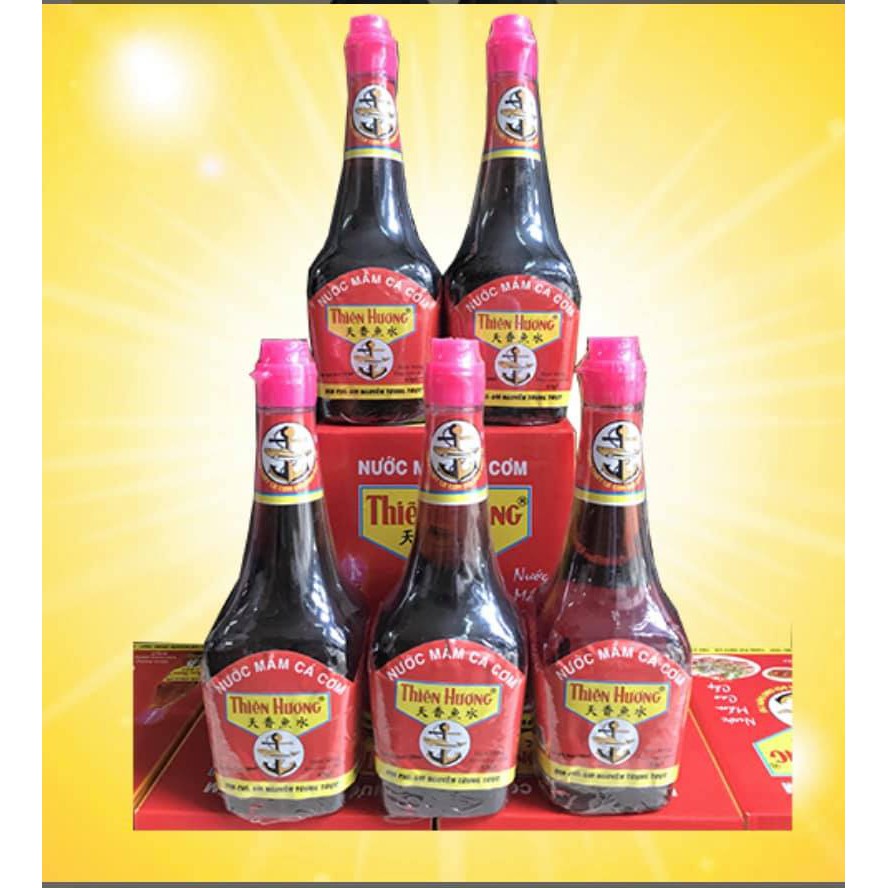 Nước mắm Thiên Hương hộp 6 Chai 180ml 63 độ đạm [FREE SHIP] TỪ ĐƠN 50K, đặc sản Kiên Giang, 100% cá cơm tươi từ Phú Quốc