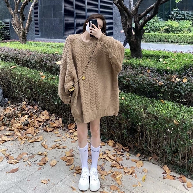 Bán Chạy!F &amp; X Áo Sweater Chui Đầu Dệt Kim Dáng Rộng Phong Cách Hàn Quốc Thời Trang Thu Đông Đơn Giản Dành Cho Bạn Nữ