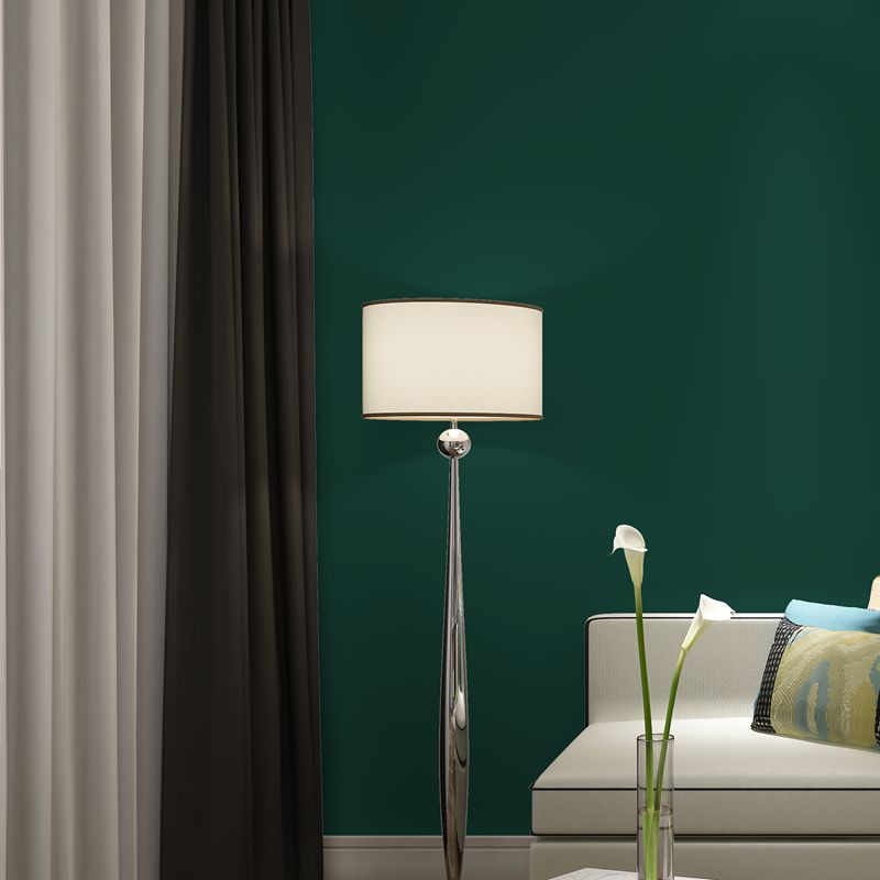 Giấy dán tường trang trí phòng khách/phòng ngủ màu xanh lá cây trơn tự dính