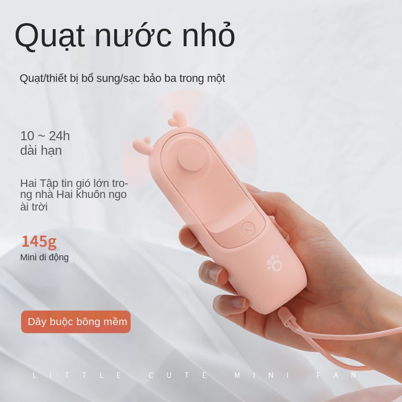 usb mini xịt ẩm đa năng quạt nhỏ pin sạc dự phòng sinh viên sử dụng siêu êm và sức gió lớn