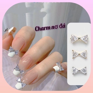 charm nơ đá cao cấp trang trí móng tay