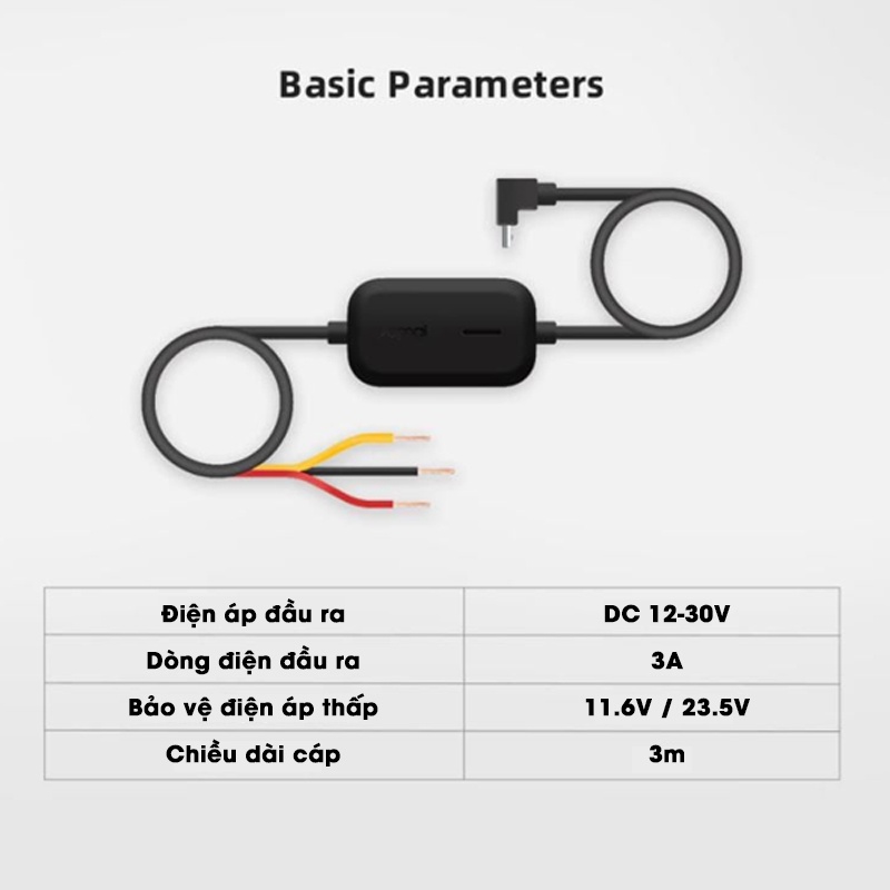 Bộ dây nguồn Hardwire Kit đấu điện trực tiếp cho camera hành trình 70mai UP02 | WebRaoVat - webraovat.net.vn