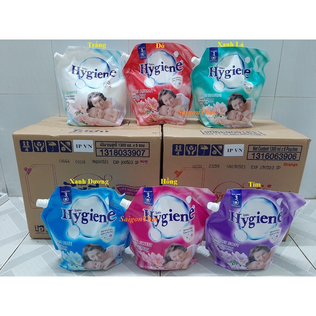 Nước xả mềm vải Hygiene (6 màu) 1800ml Thái Lan