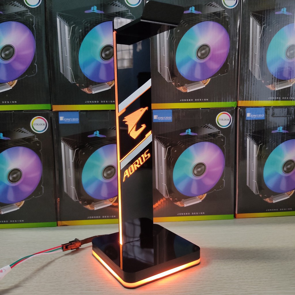 Giá treo tai nghe Gaming Logo Aorus Led RGB Coolmoon